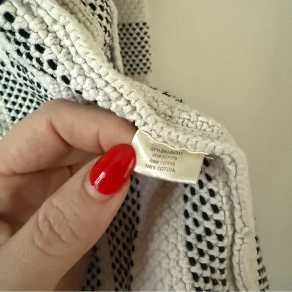Lovestitch Baja Beach Cardigan - Ecru Stripe M/L - Picture 6 of 7